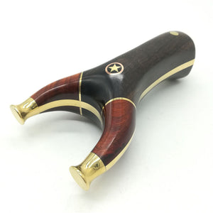 Dark Olive Green Solid Red Sandalwood Powerful Recurve Slingshot MARKSMAN