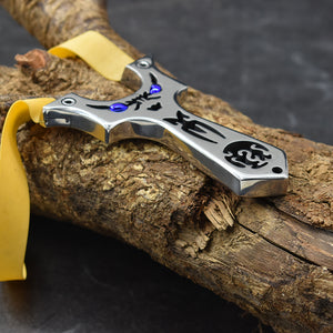 Dark Slate Gray New Alien Blue Eye Stainless Steel Slingshot MARKSMAN