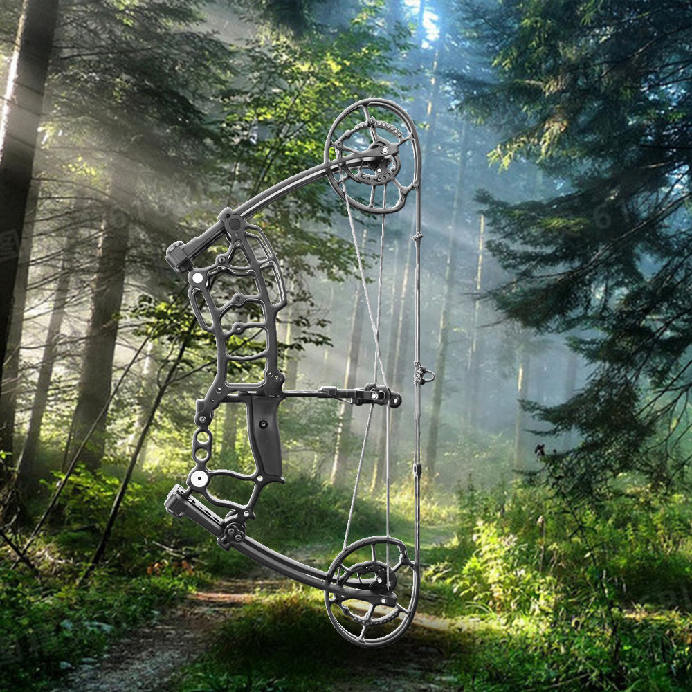 Dark Slate Gray M109K Dual-Purpose Composite Bow Archery And Fishing Bow Short-Axis Pulley Compound Bow JUNXING