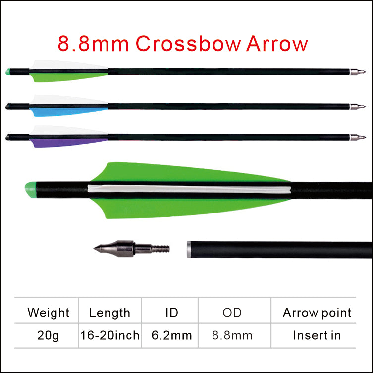Black Carbon Fiber Fishing Shooting arrows Target Shooting Arrows MARKSMAN