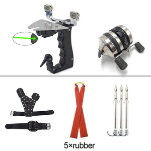 Gray Upgraded Bow Head Shooting Fish Slingshot Package INDIAN SLINGSHOT