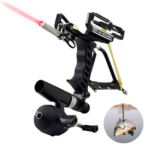 Dark Slate Gray Professional Instructor Slingbow with Wrist and Infrared Sight Adult Fishing Slingshot Set INDIAN SLINGSHOT