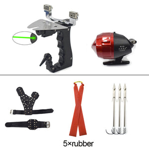 Gray Upgraded Bow Head Shooting Fish Slingshot Package INDIAN SLINGSHOT