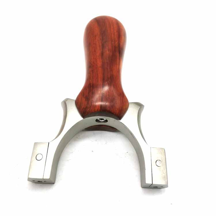 Gray TTF Recurve Bow Handle Slingshot Stainless Steel Bow Head For Outdoor Target Shooting Slingshot INDIAN SLINGSHOT