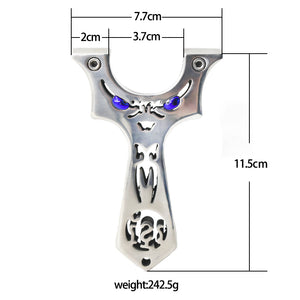 Light Gray New Alien Blue Eye Stainless Steel Slingshot MARKSMAN