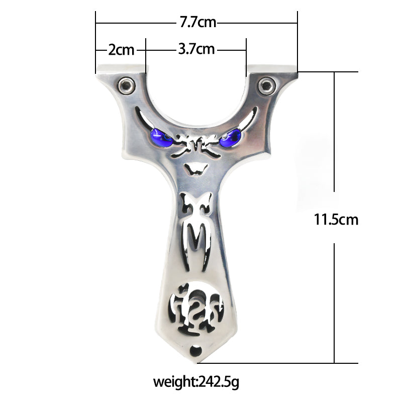 Light Gray New Alien Blue Eye Stainless Steel Slingshot MARKSMAN