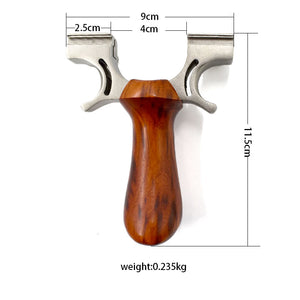 Light Gray Hot Sale Professional Powerful Wooden Stainless Steel Slingshot for Outdoor Target Shooting Catapult INDIAN SLINGSHOT
