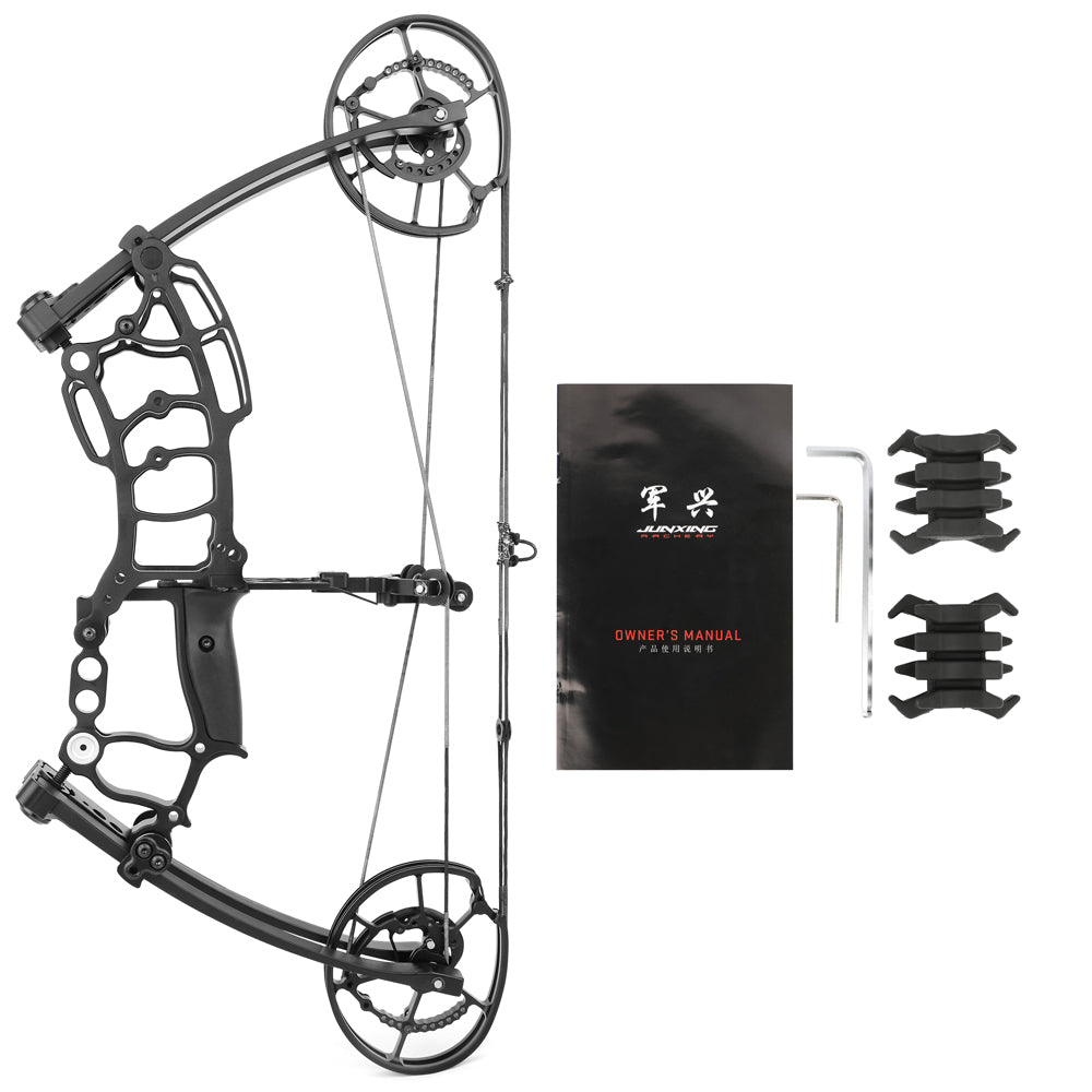 Dark Slate Gray M109K Dual-Purpose Composite Bow Archery And Fishing Bow Short-Axis Pulley Compound Bow JUNXING
