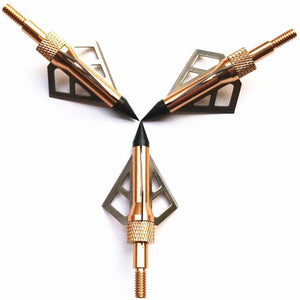 Light Gray Broadhead 100 grains Screw Archery Arrow Tips INDIAN SLINGSHOT