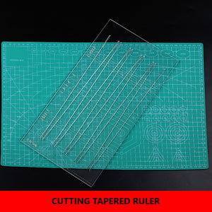 Dark Cyan Flat Band Cutting template Tool Tapered Ruler Slingshot Catapult Accessories INDIAN SLINGSHOT