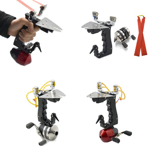 Dark Slate Gray Upgraded Bow Head Shooting Fish Slingshot Package INDIAN SLINGSHOT