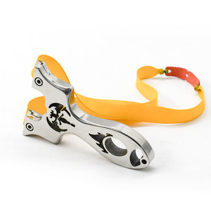 Beige New Fire Moon Stainless Steel Slingshot MARKSMAN