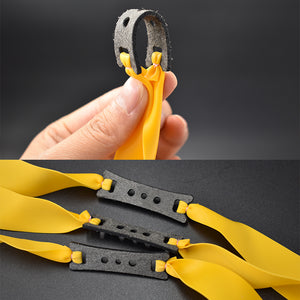 Sandy Brown Large Bow Head 0.80mm/1.0mm 3.7cm Wide Flat Rubber Band for Long Rod Slingshot Catapult INDIAN SLINGSHOT