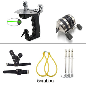 Light Gray Upgraded Bow Head Shooting Fish Slingshot Package INDIAN SLINGSHOT