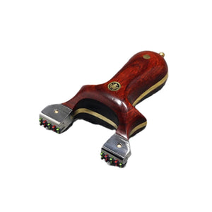 Saddle Brown Slingshot Rosewood Brass Patch Titanium Alloy Outdoor Target Shooting Slingshot Children's Toy MARKSMAN