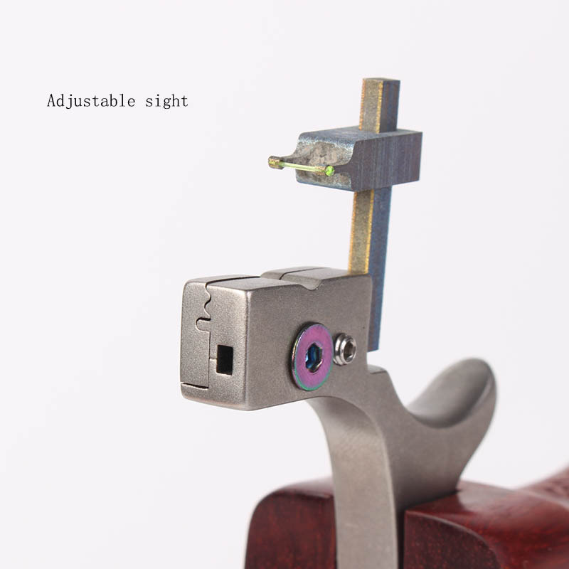 White Smoke TTF Stainless Steel Bow Head Optical Fiber Sight Slingshot For Target Shooting Slingshot INDIAN SLINGSHOT