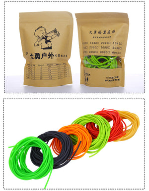 Dark Khaki 1 Meter Slingshot Rubber Tube Band | Diameters of 1632 / 2040 / 1842 / 1745 / 2050 / 3060 / 6090 / 2055/ 1636 Latex Tube Round Rubber Band Slingshot Accessories INDIAN SLINGSHOT