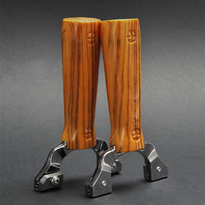 Dim Gray Zinc Alloy Clip Imitation Solid Wood Handle Strapless Slingshot Outdoor Precision Shooting INDIAN SLINGSHOT