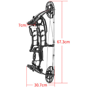 Dark Slate Gray M109K Dual-Purpose Composite Bow Archery And Fishing Bow Short-Axis Pulley Compound Bow JUNXING