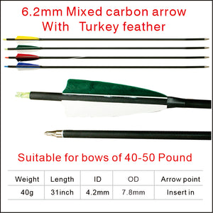 Black Carbon Fiber Fishing Shooting arrows Target Shooting Arrows MARKSMAN