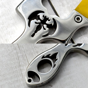 Gray New Fire Moon Stainless Steel Slingshot MARKSMAN