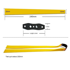 Goldenrod Combo Pack 20CM Mid Pull 0.55MM-1.0mm All Thickness High Quality Slingshot Catapult Accessories and Replacement Flat Bands INDIAN SLINGSHOT