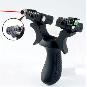 White Smoke Foldable Laser Slingshot High Precision Outdoor Target Shooting Professional Slingshot SLINGSTER