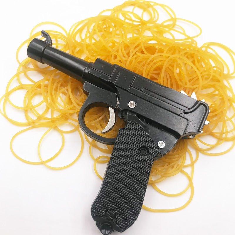 Antique White Metal Rubber Band kids Pistol | New High Safety Foldable And Easy To Carry Wear-Resistant Black INDIAN SLINGSHOT