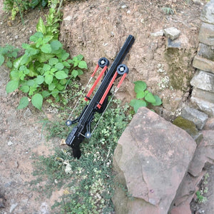 Dark Gray Marksman RS-X7 Slingshot Crossbow - New Version Of Wolf King Powerful Catapult Semi-Automatic Portable Enhanced Traction Outdoor Sports MARKSMAN