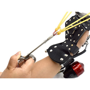 Rosy Brown Best Fiber Plastic Fishing Slingshot Combo Set Outdoor Fishing INDIAN SLINGSHOT