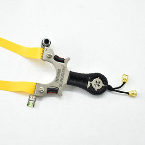 White Smoke Indian Bulls Eye Stainless Steel Slingshot for Target Shooting INDIAN SLINGSHOT