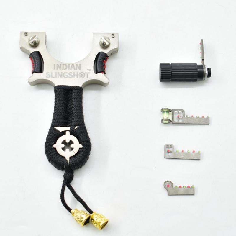 White Smoke Indian Bulls Eye Stainless Steel Slingshot for Target Shooting INDIAN SLINGSHOT