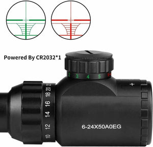 Dark Slate Gray 6-24x50 AOEG Optic Sight Illuminated Scope MARKSMAN