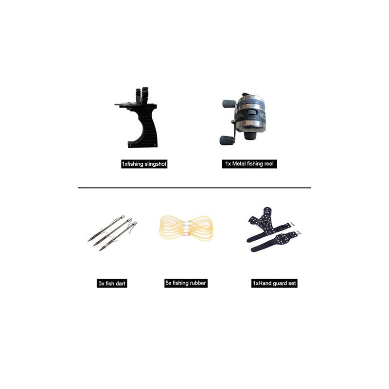 Antique White Archery fishing slingshot with folding wrist sling shot fishing sling shot - Right Hand