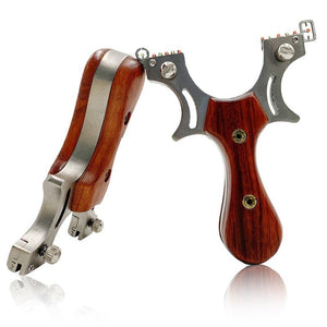 Best Solid Wood Flat Leather Slingshot High Precision Outdoor Competition Stainless Steel Slingshot Shooting Target Shooting Powerful - INDIAN SLINGSHOT