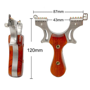 Best Solid Wood Flat Leather Slingshot High Precision Outdoor Competition Stainless Steel Slingshot Shooting Target Shooting Powerful - INDIAN SLINGSHOT