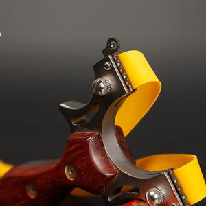 Best Solid Wood Flat Leather Slingshot High Precision Outdoor Competition Stainless Steel Slingshot Shooting Target Shooting Powerful - INDIAN SLINGSHOT