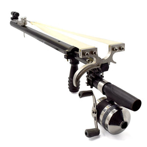 Dark Slate Gray Black Long Rod+Telescope Sight+Fish Reel Product Sets For Outdoor Shooting And Hunting Sports