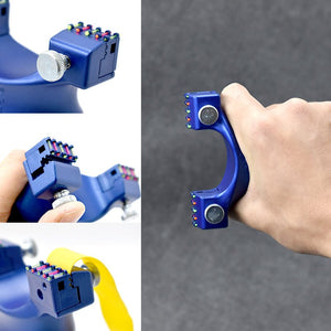 Dim Gray Blue resin outdoor hunting slingshot durable portable shooting sling shot