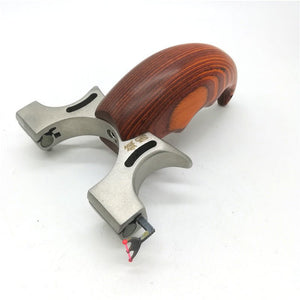 Dark Olive Green Camshaft Solid Wood Lock Stainless Steel Technology Wood Precision Outdoor Fast Pressure Outdoor Powerful Catapult Slingshot MARKSMAN