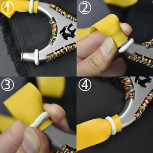 Dark Khaki Cheap Price New Design Stainless Steel Slingshot With Ropes Decoration Other Shooting Sports Product