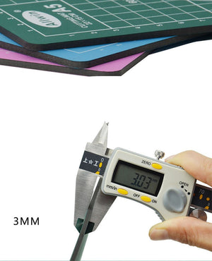 Dim Gray Cutting Board A3 Utility Knife Cutting Pad Three-Layer Double-Sided Paper Cutting Pad PVC Carving Knife Pad INDIAN SLINGSHOT
