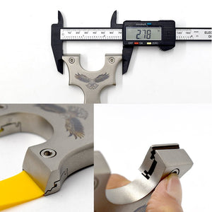 Light Gray Dragon and Eagle stainless steel slingshot powerful hunting fish shooting slingshot with Rubber band