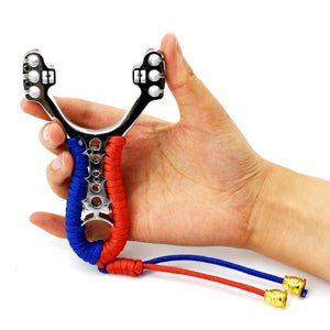 Dark Salmon Durable stainless steel slingshot outdoor hunting slingshot suitable for round rubbers