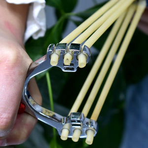 Gray Durable stainless steel slingshot outdoor hunting slingshot suitable for round rubbers