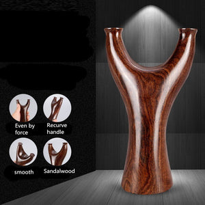 Black Ebony Solid Wood Wide Rubber Hand Recurve Outdoor Target Shooting Slingshot SLINGSTER