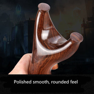 Black Ebony Slingshot Solid Wood Flat Rubber Band Slingshot Wide Rubber Hand Recurve Outdoor Target Shooting Launch Slingshot