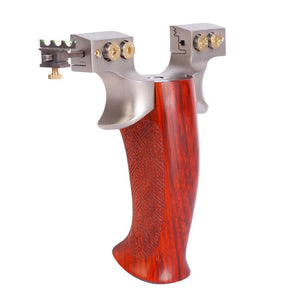 Sienna Ejection Slingshot Legend Stainless Steel 304 Ebony Handle Flat Leather Precision Wire Cutting Outdoor Target Shooting Competitive Bow