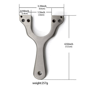 Gray Factory Cheap Price U Shape Slingshot Stainless Hunting Steel Sling shot with laser accessories