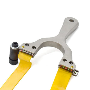 Gray Factory Cheap Price U Shape Slingshot Stainless Hunting Steel Sling shot with laser accessories